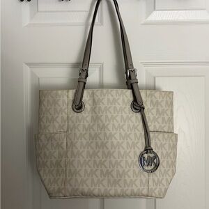 Michael Kors Beige Signature Tote